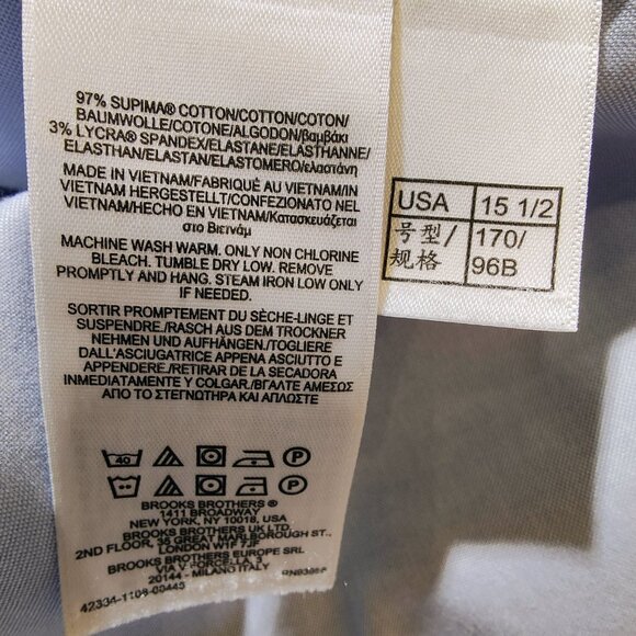 Brooks Brothers 1818 Madison Fit Long Sleeve Dress Shirt 15 1/2-35 - Picture 4 of 7